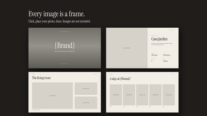 Luxury Real Estate Brochure template – empty image frames in the editable files