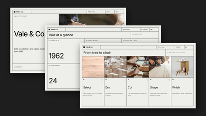 Minimal Company Profile template for PowerPoint, Canva and Google Slides – cover
