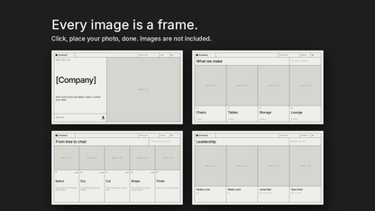 Minimal Company Profile template – empty image frames in the editable files