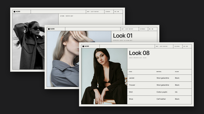 Minimal Lookbook template for PowerPoint, Canva and Google Slides – cover