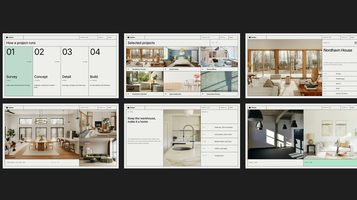Minimal Portfolio template – projects