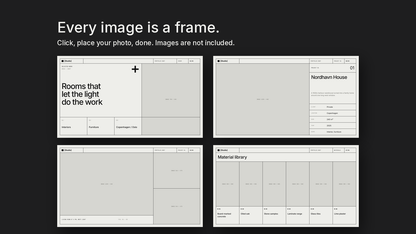 Minimal Portfolio template – empty image frames in the editable files