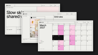 Minimal Social Media Strategy template for PowerPoint, Canva and Google Slides – cover