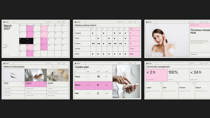 Minimal Social Media Strategy template – content and campaign