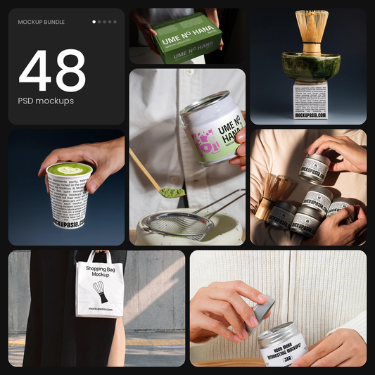 Matcha Club – 48 PSD mockups by Mockup.Asia