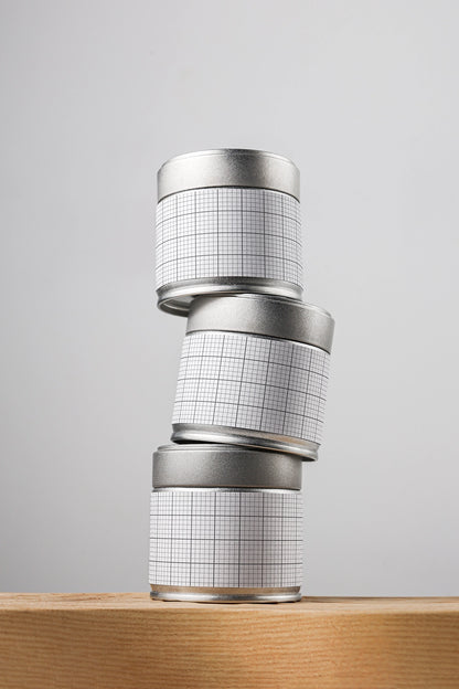 matcha tin container mockup with stacked layout, creative packaging branding setup