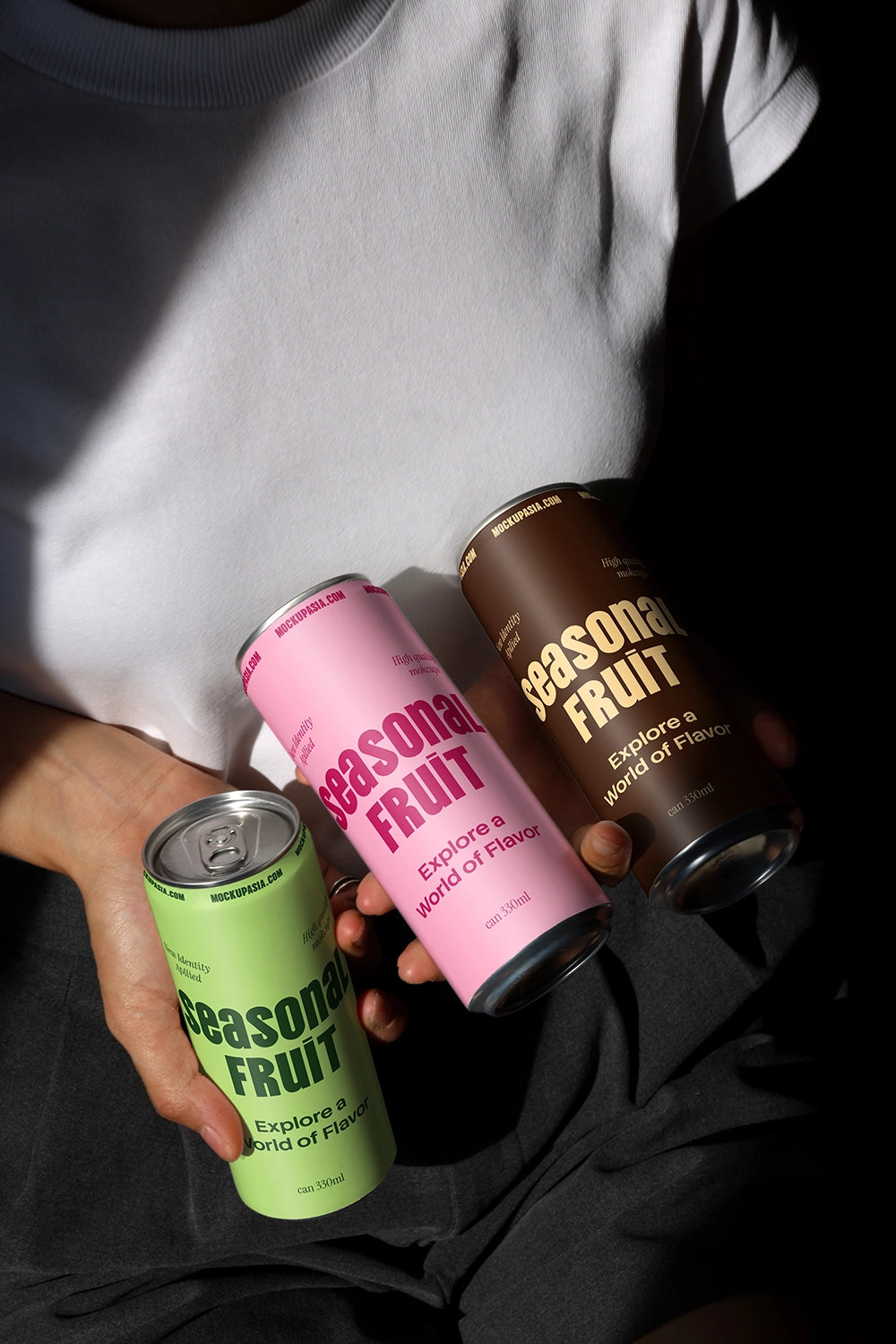 energy drink can mockup multi can composition branding