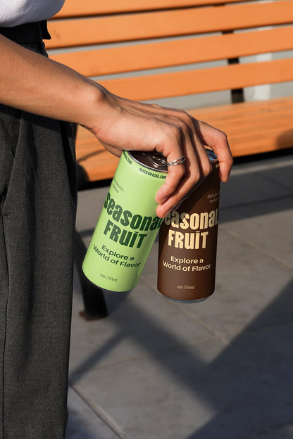 Outdoor soda can mockup showing product variations with realistic lighting and modern composition